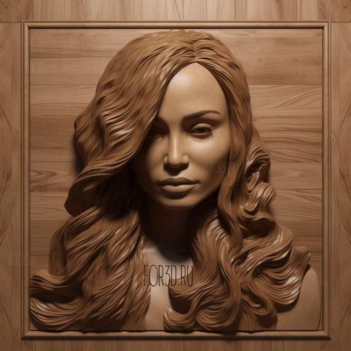 Jennifer Lopez 1 stl model for CNC